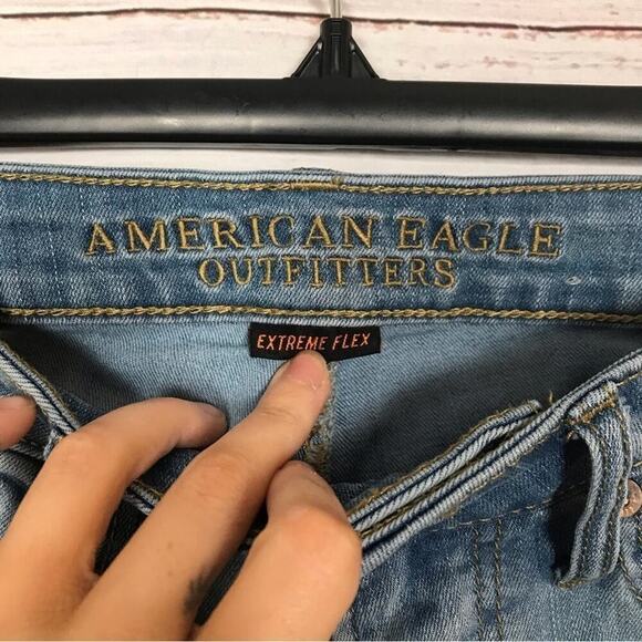 American‎ Eagle Extreme flex size 28 light wash straight leg jeans - Picture 4 of 7